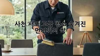사천 서포 고급 청소✨: 숨겨진 먼지까지 싹!🧹💎